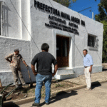 La Paz: Martin recorrió el avance de obra en la Escuela de Marineros