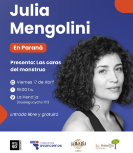 Paraná: Julia Mengolini estará en «La Hendija»