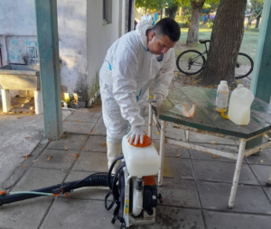 San Gustavo: el municipio realizó trabajos de control y prevención en la Escuela 11