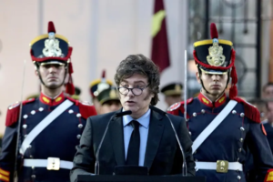 Javier Milei encabeza el acto por el aniversario de San Martín