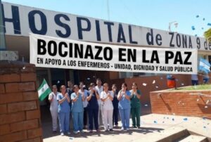 La Paz: Bocinazo para que escuchen a los trabajadores del Hospital 9 de Julio