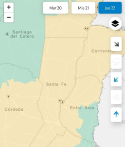 Se emitió alerta amarilla para el jueves por tormentas para gran parte del territorio entrerriano